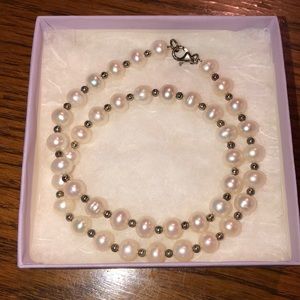 S/S 7-8mm Cultured Freshwater Pearl Necklace-16”L